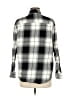 Old Navy 100% Cotton Plaid Gray Long Sleeve Button-Down Shirt Size M - photo 2