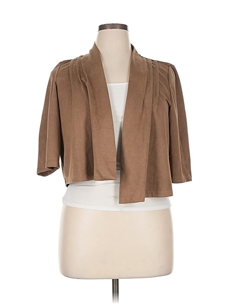 Pre-owned Perseption Cardigan Sweater In Brown