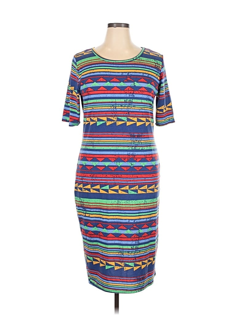 Pre-owned Lularoe Casual Dress In Blue