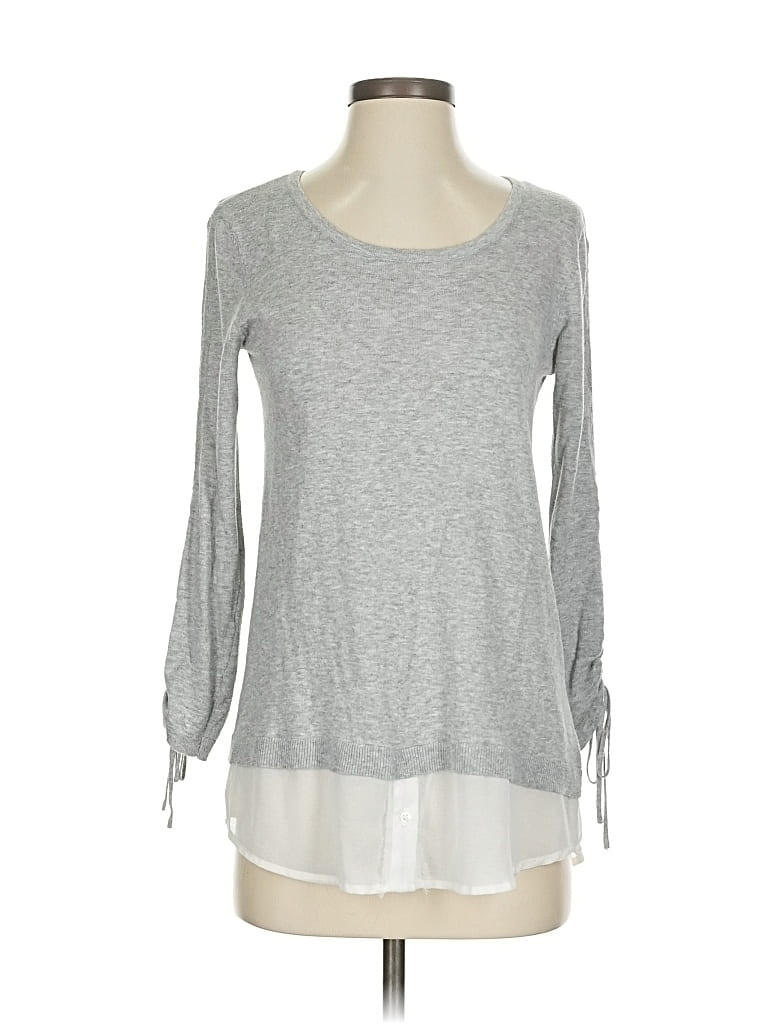 Pre-owned Simply Vera Vera Wang Pullover Sweater In Silver