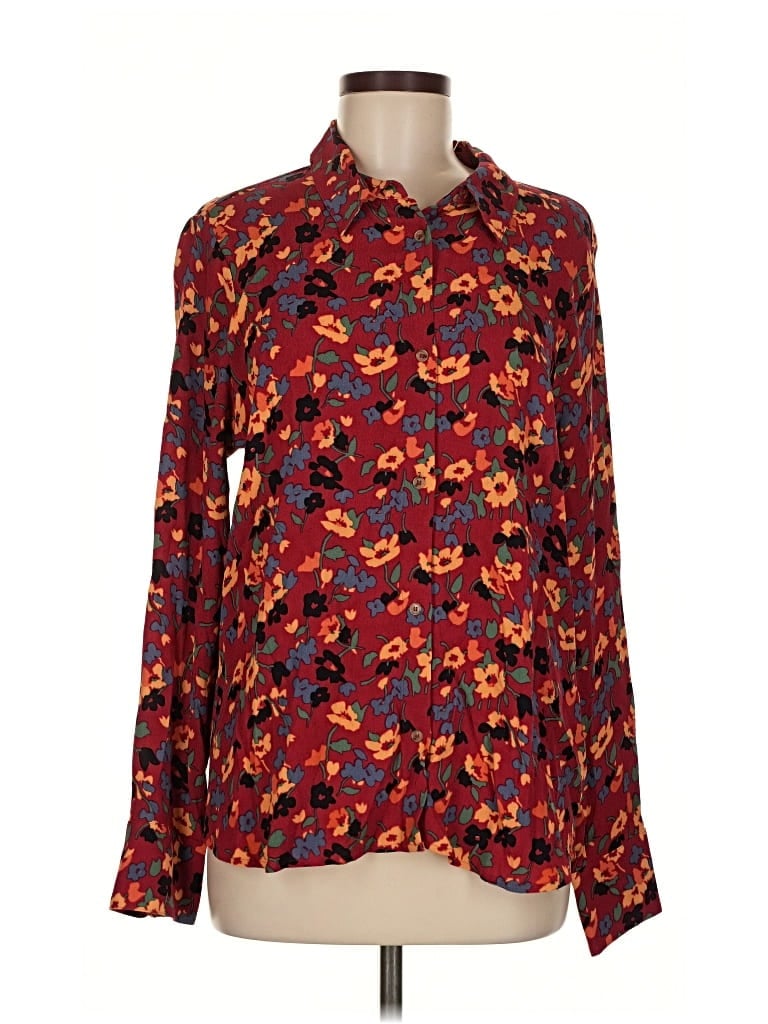 Los Angeles Atelier & Other Stories Long Sleeve Blouse In Burgundy