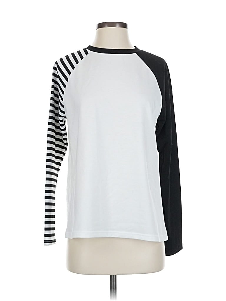 Pre-owned Made With Love 3/4 Sleeve T-shirt In White