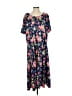 Anthony Richards 100% Polyester Floral Blue Casual Dress Size 24 waist - photo 1