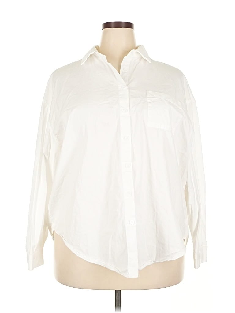 Pre-owned In'voland Long Sleeve Button Down Shirt In White