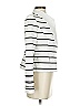 White House Black Market Stripes Ivory White Blazer Size 4 - photo 4