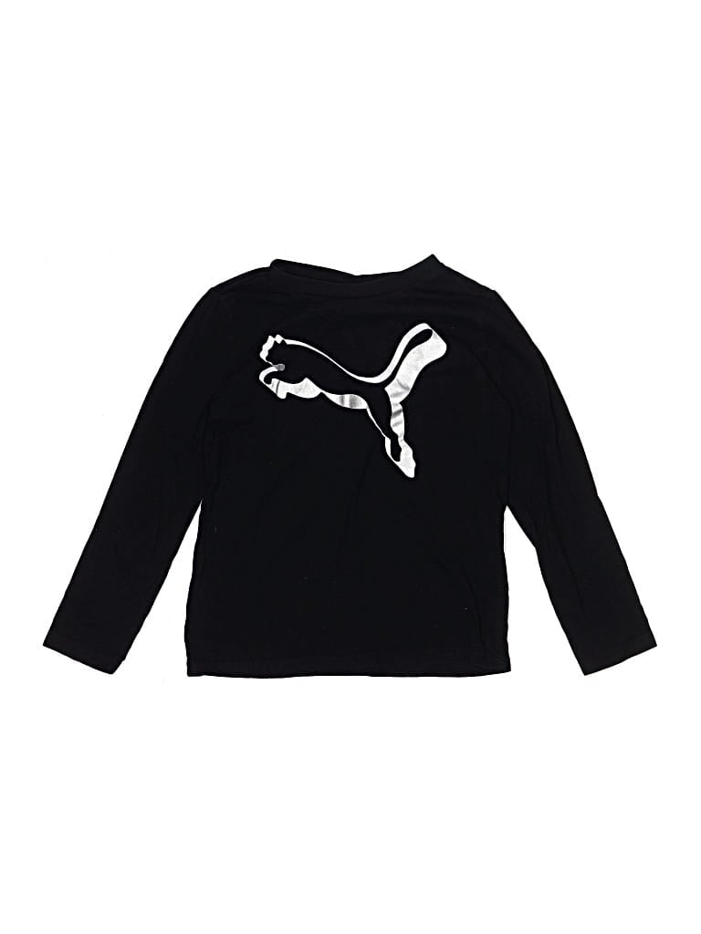 Pre-owned Puma Kids' Long Sleeve T-shirt In Black