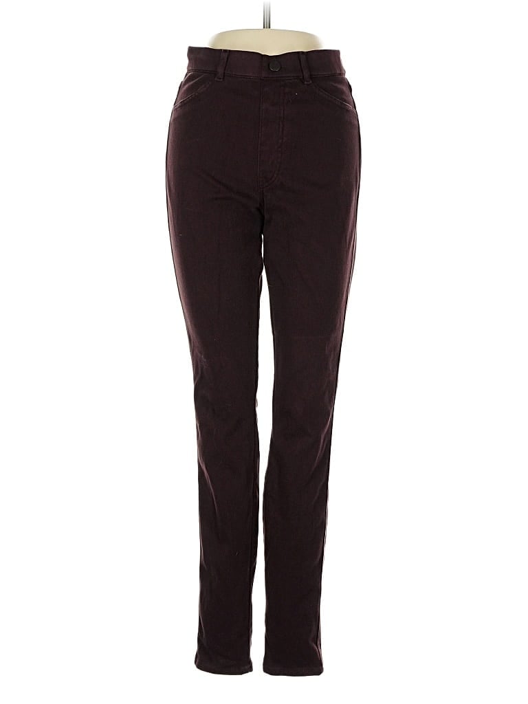 Pre-owned Uniqlo Casual Pants In Burgundy