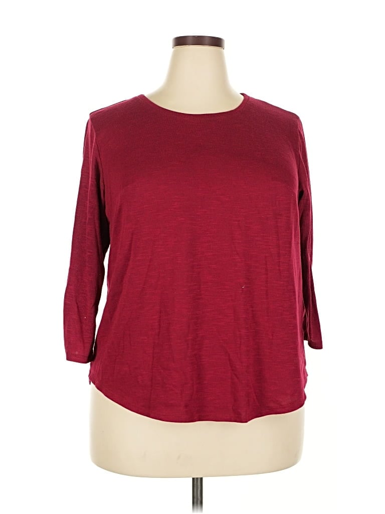 Pre-owned I.n. Studio Cardigan Sweater In Burgundy