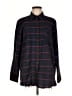 La Miel Plaid Black Long Sleeve Blouse Size M - photo 1