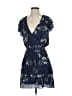 Parker 100% Polyester Paisley Blue Purple Cocktail Dress Size S (estimated) - photo 1