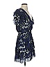 Parker 100% Polyester Paisley Blue Purple Cocktail Dress Size S (estimated) - photo 4