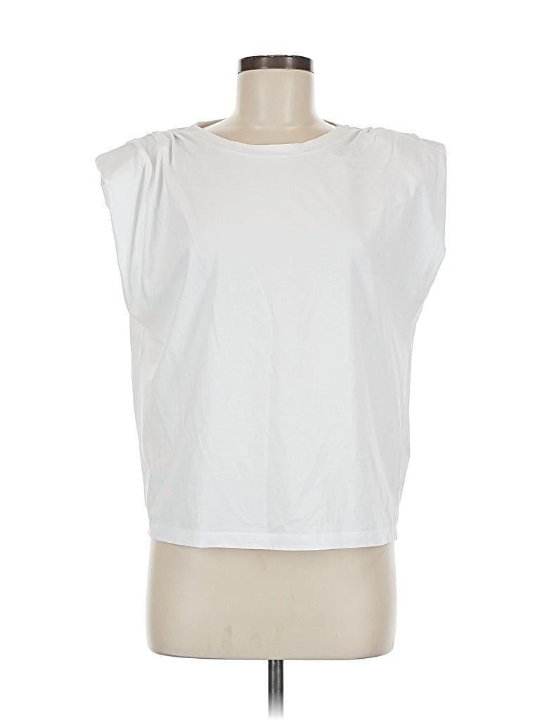 Pre-owned Express Sleeveless T-shirt In White
