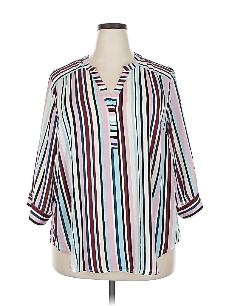 Pre-owned Torrid 3/4 Sleeve Blouse In Silver