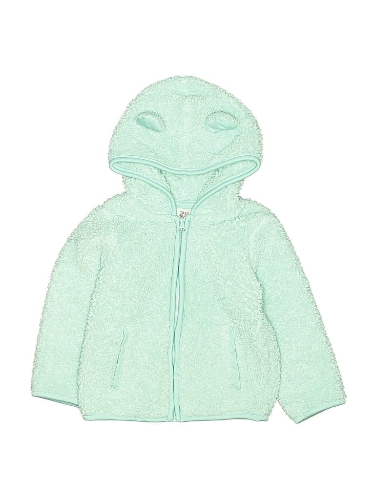 Pre-owned Wonder Nation Kids' Zip Up Hoodie In Green