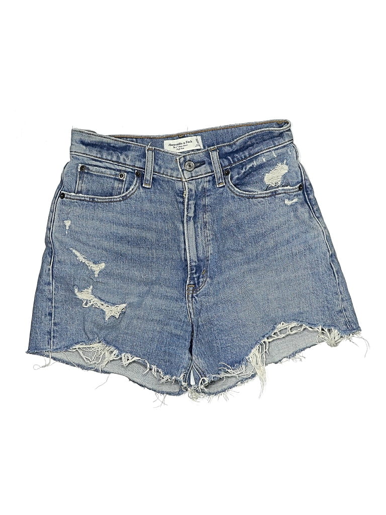 Pre-owned Abercrombie & Fitch Denim Shorts In Blue