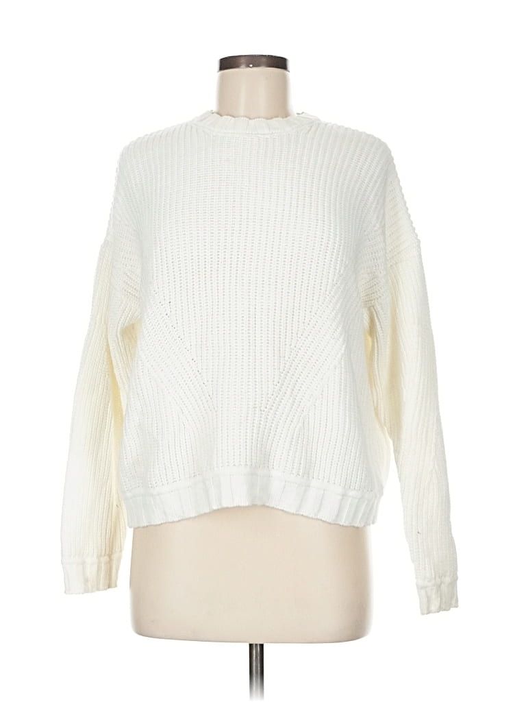 Pre-owned Bershka Pullover Sweater In White