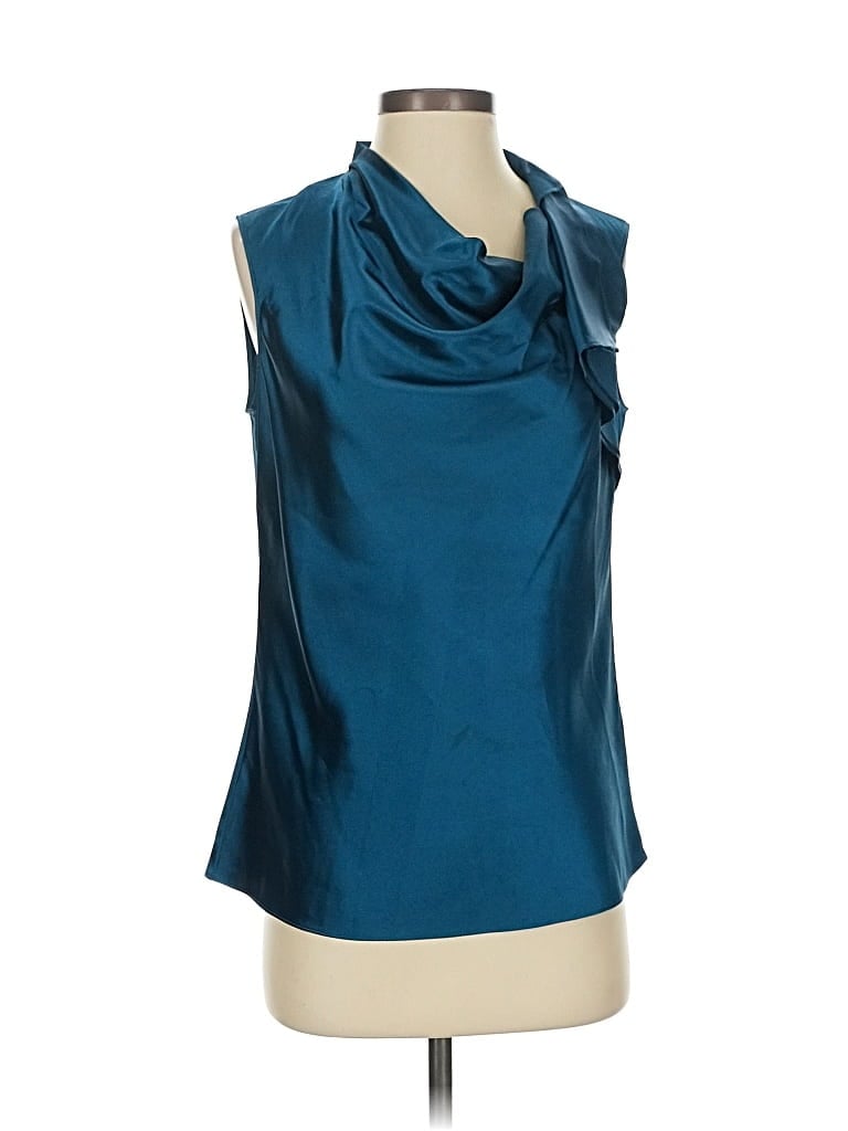 Pre-owned Tahari Sleeveless Blouse In Blue