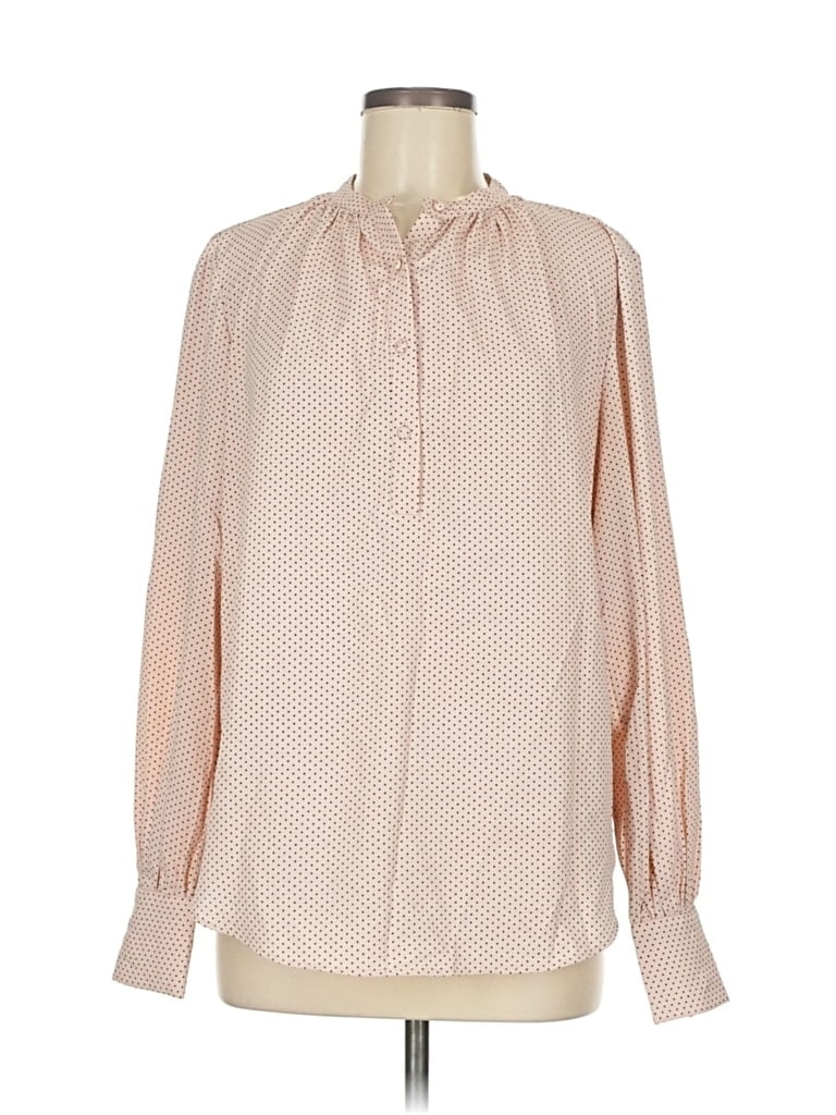 Pre-owned H&m Long Sleeve Blouse In Pink