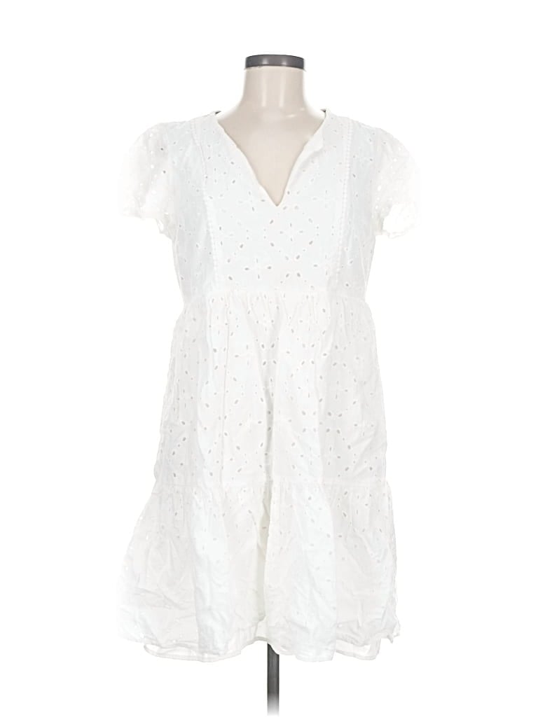 Pre-owned Knox Rose Casual Dress In White