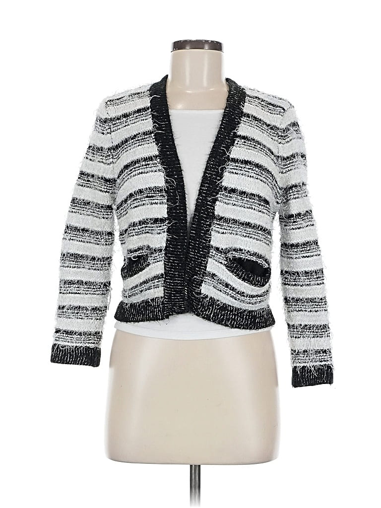 Pre-owned Calvin Klein Cardigan Sweater In Silver