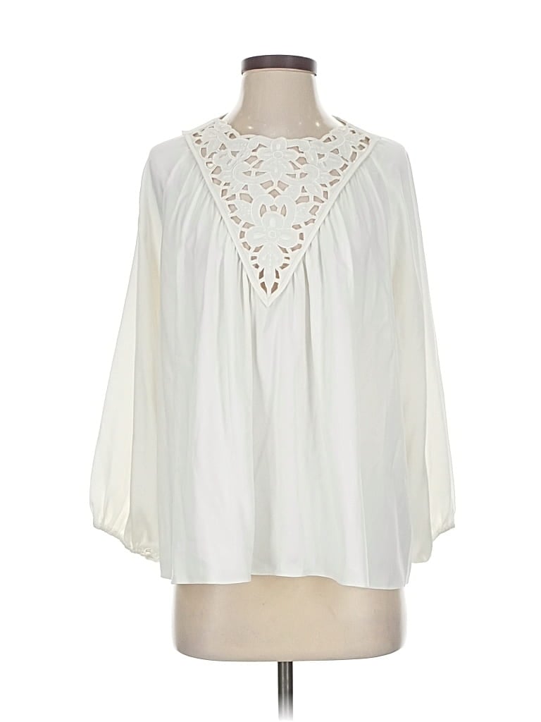 Pre-owned Sachin & Babi 3/4 Sleeve Blouse In White