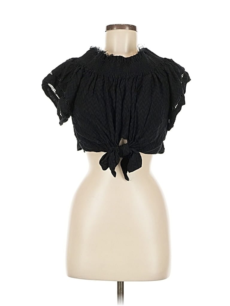 Pre-owned Olivaceous Sleeveless Blouse In Black