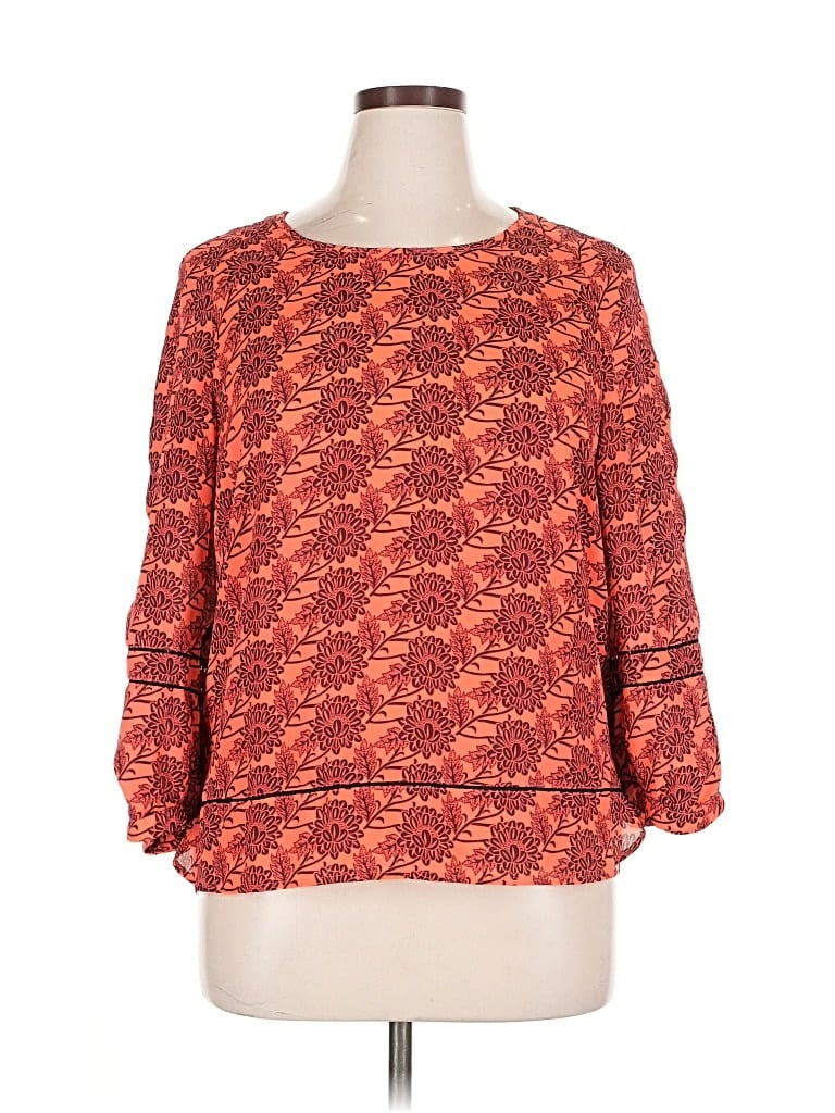 Pre-owned Pins And Needles 3/4 Sleeve Blouse In Orange