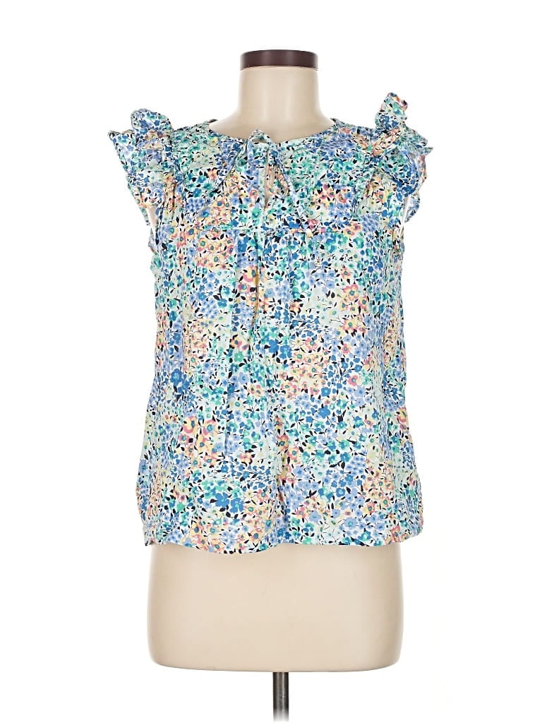 Pre-owned J.crew Factory Store Sleeveless Blouse In Blue