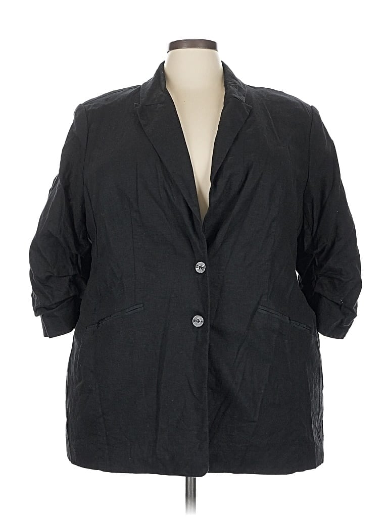 Pre-owned Lane Bryant Blazer Jacket In Black