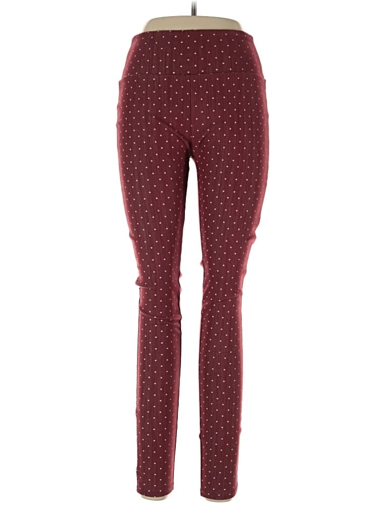Pre-owned Agnes & Dora Active Pants In Burgundy