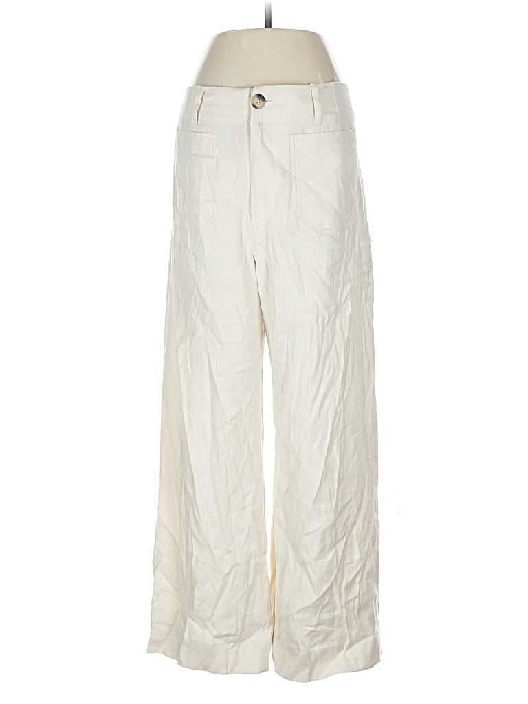 Pre-owned Maeve By Anthropologie Linen Pants In White