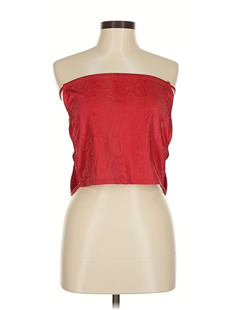 Pre-owned Prettylittlething Tube Top Red Tops