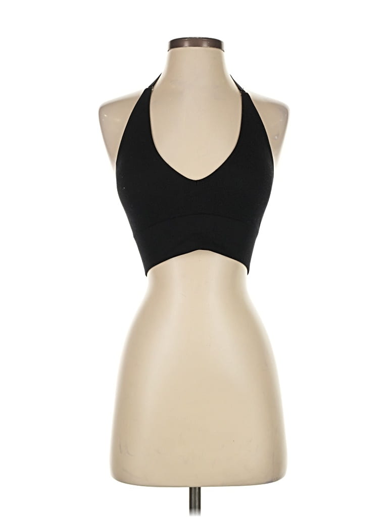 Pre-owned Unbranded Tank Top Black Halter Neckline Tops