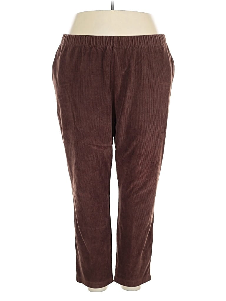Pre-owned Lands' End Casual Pants In Brown