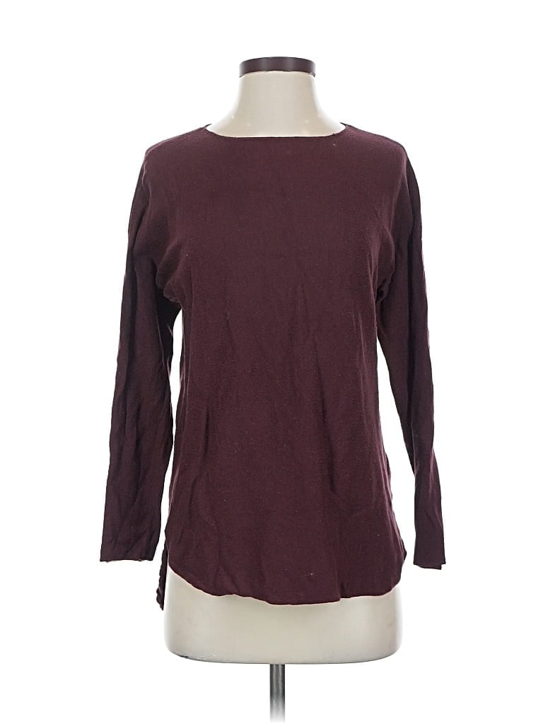 Pre-owned Inc International Concepts 3/4 Sleeve T-shirt In Burgundy