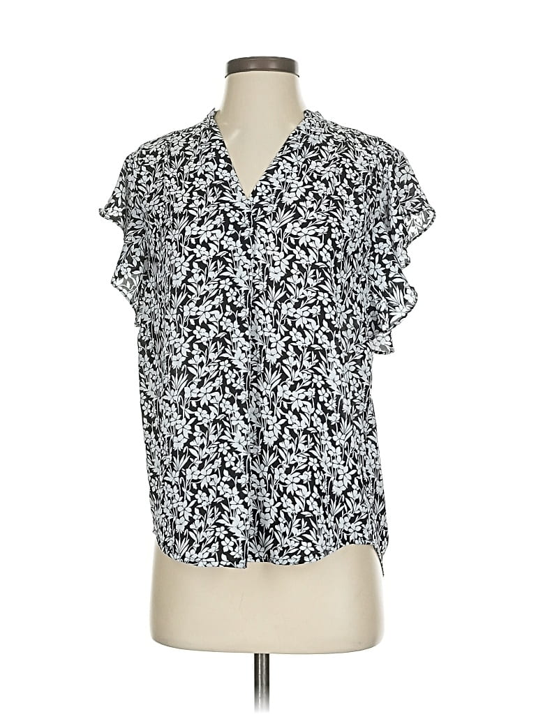 Pre-owned Polo Ralph Lauren Short Sleeve Blouse In Black