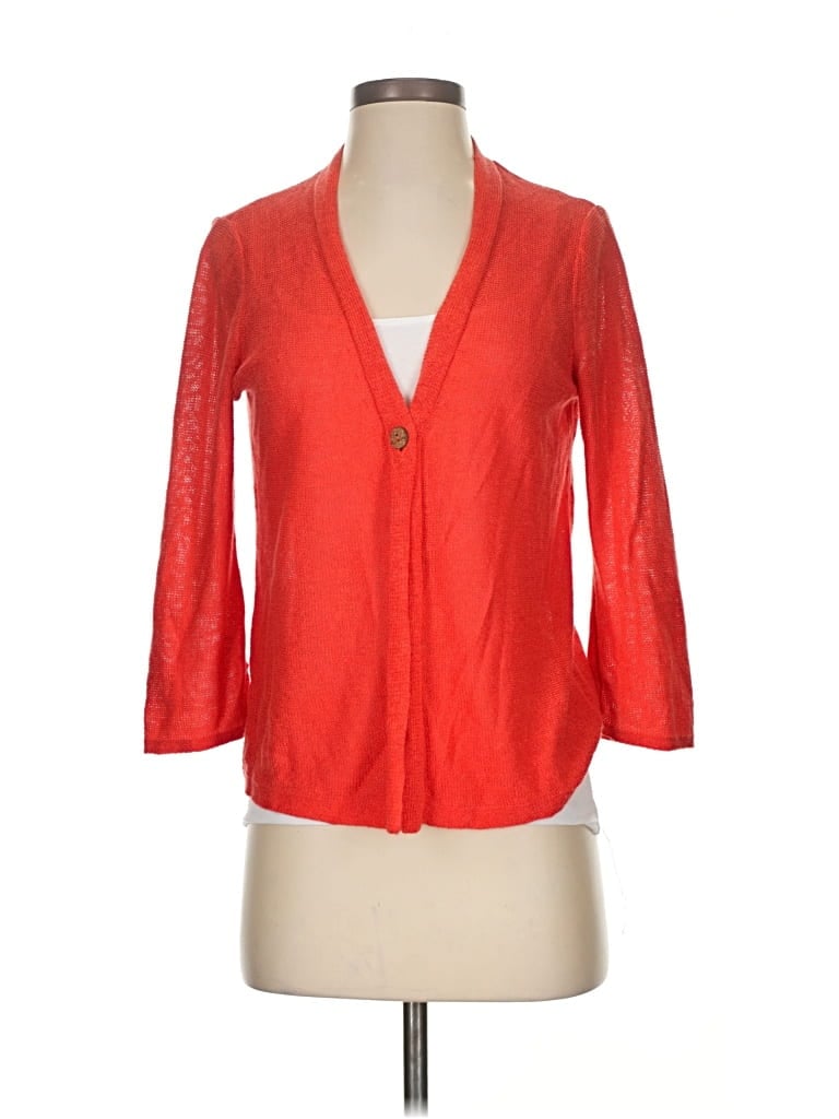 Pre-owned Jjill Cardigan Sweater In Red