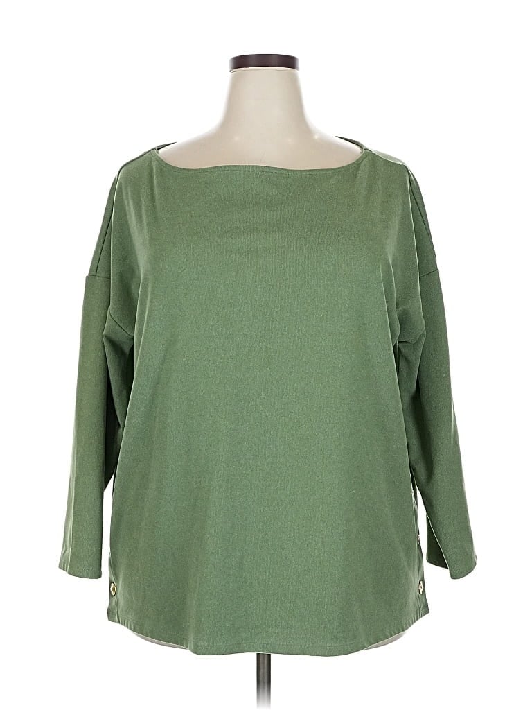 Pre-owned Jones New York Signature Sweatshirt In Green