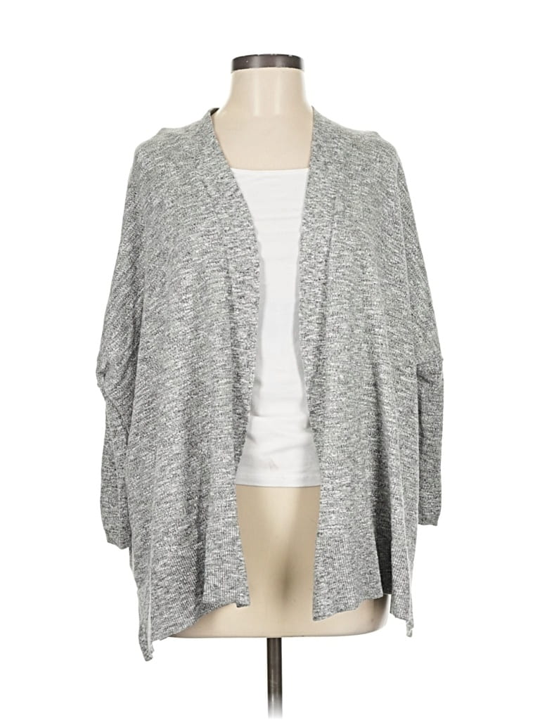 Pre-owned Ann Taylor Loft Cardigan Sweater In Gray