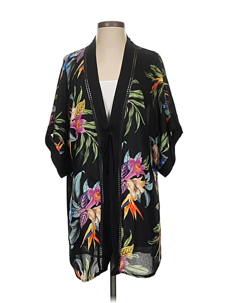 Pre-owned Kona Sol Kimono In Black