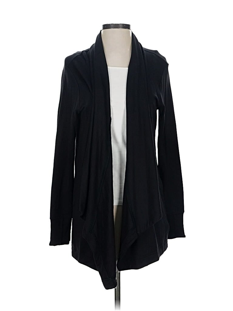 Pre-owned Athleta Cardigan Sweater In Black