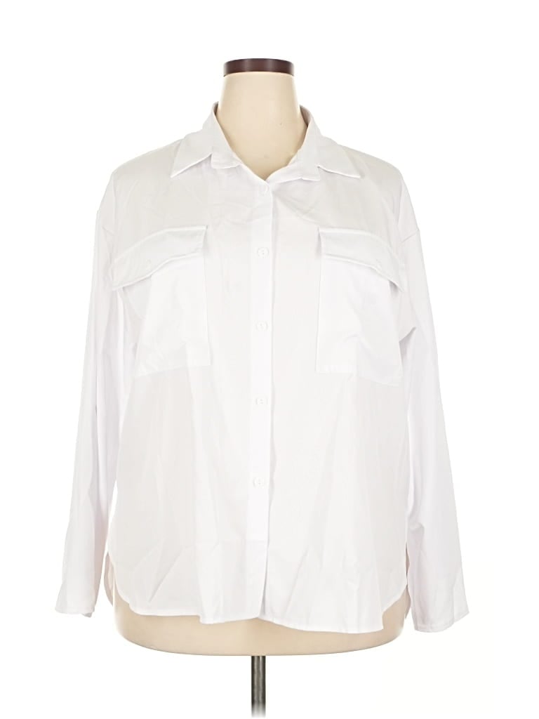 Pre-owned Unbranded 3/4 Sleeve Blouse In White