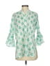 Madison Green 3/4 Sleeve Button-Down Shirt Size XS - photo 1