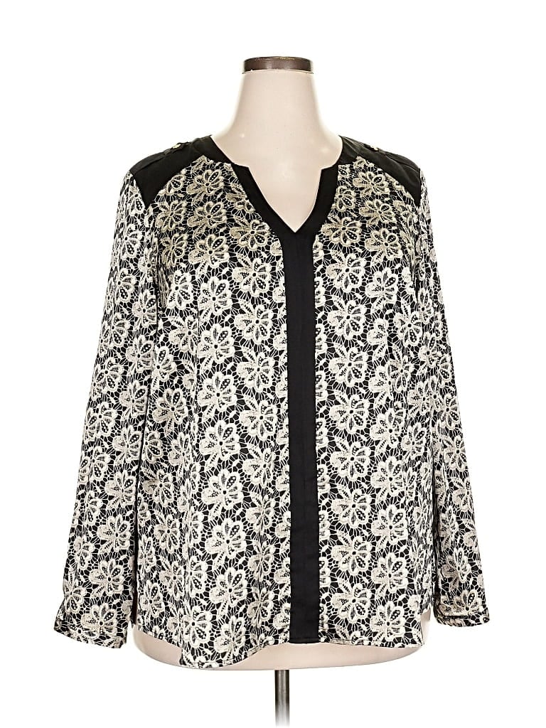 Pre-owned Vince Camuto Long Sleeve Blouse In White