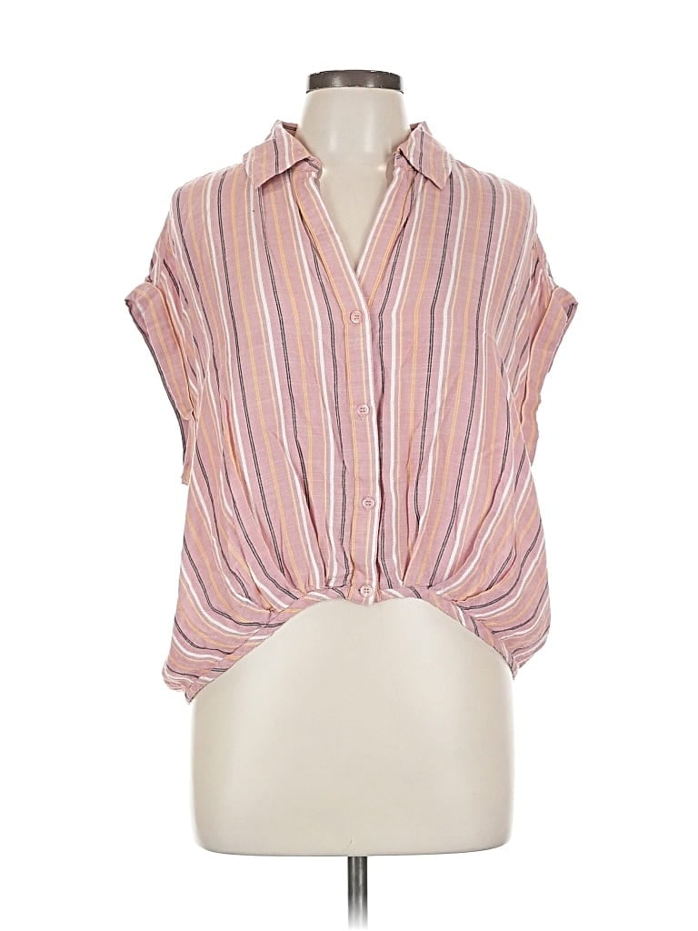 Pre-owned Kut From The Kloth Sleeveless Button Down Shirt In Pink