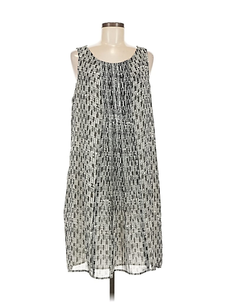 Pre-owned Jjill Casual Dress In Silver