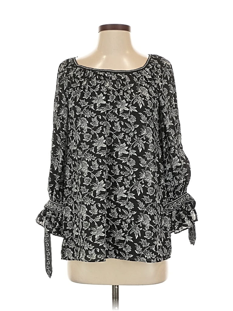 Pre-owned Max Studio 3/4 Sleeve Blouse In Black