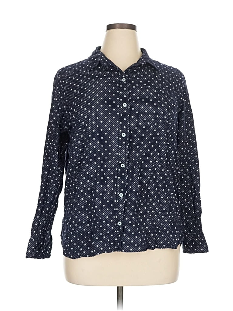 Pre-owned Gap Outlet Long Sleeve Button Down Shirt In Blue