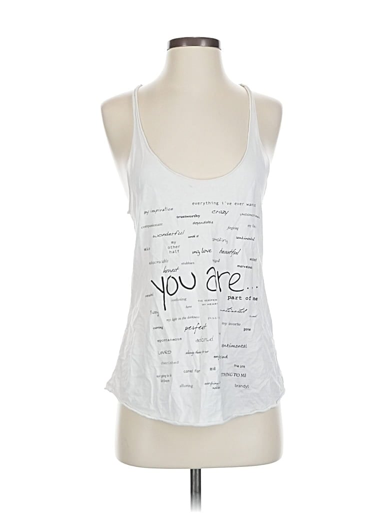 Pre-owned Assorted Brands Tank Top White Halter Neckline Tops