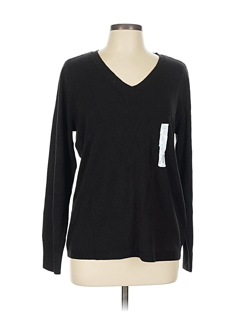 Pre-owned Croft & Barrow Pullover Sweater In Black